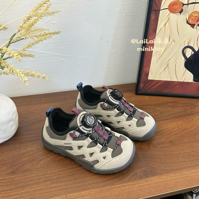Youth Style Shoes Kids Outdoor Running Shoes Boys Girls Lightweight Breathable Mesh Rubber Sole With Rotating Buckle