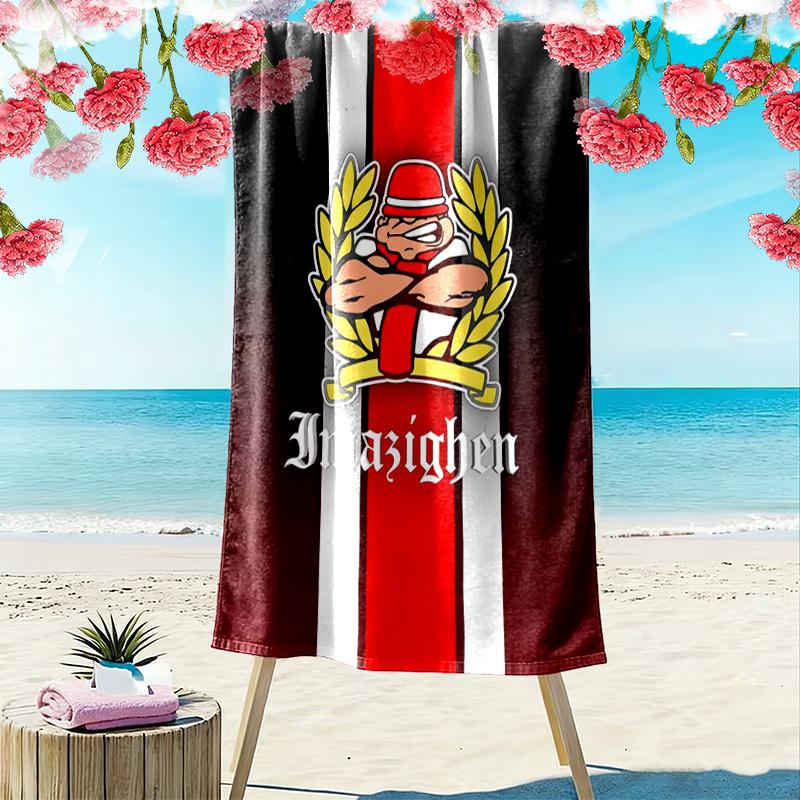 Ultras imazighen Print Strandtuch, Großes Weiches Schnelltrocknendes Handtuch für Strand Camping Schwimmen