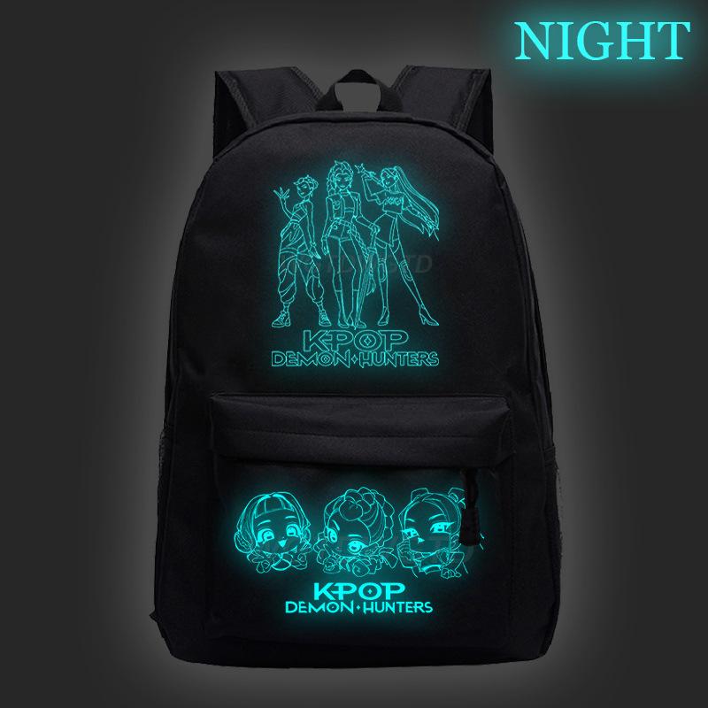 Witch Hunters Peripheral Printed Backpack Lightweight Ridge Protection Primary and Secondary School Students Campus Trend Luminous School Bag