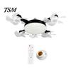 Foldable Blade Ceiling Fan 3/4/5 with Light & Remote Control, 2-in-1 Silent LED Drone Bedroom Blades, 3-Speed Dimmable E27 Socket for Kitchen
