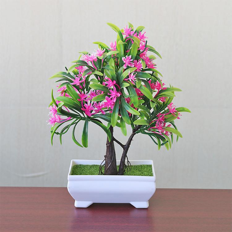 Simulated Multicolor Siraitia Grosvenorii Flower Artificial Green Plant Potting