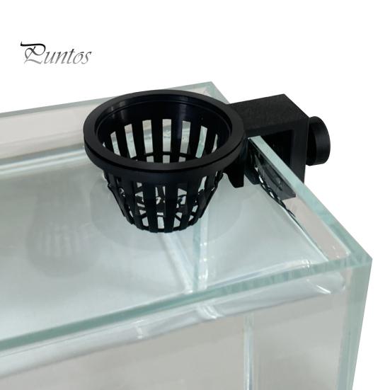 Aquatic Plant Container Aquarium Holder, Top Hanging Fish Tank Holder Planter Basket with Screw Clamp for Anubias, Plants Landscaping Tool
