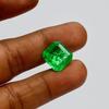Natural Green Emerald Loose Gemstone 7.25 ct Muzo Square Cut for Jewelry Making and Gem Collections