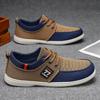 Loeikan Men'S Casual Canvas Shoes Breathable Lace-Up Sneakers Lightweight Walking Shoes For Daily Wear