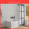 Modern Waterproof Bathroom Shower Curtain Set With Checkered Pattern For Home Use