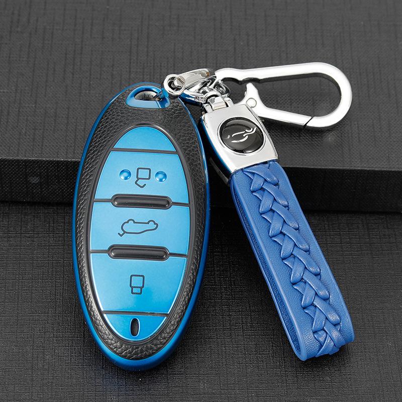 Bestune Car Key Cover for FAW T77, T99, B70, T55, T33 - Durable Remote Key Shell with Buckle