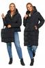 Women' Long Down Jacket 2in1 Detachable Multifunctional Black Moraj
