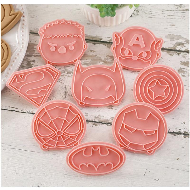 Durable 16Pcs Biscuit Press Molds 2 Gift Boxes,Each Pattern 2Pcs Cartoon Cutters For Home Cookie Fondant Craft