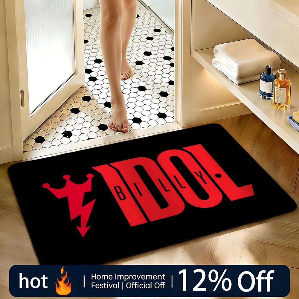 Soft Absorbent Non-Slip Rug Singer Billy Idol Floor Mat Home Decor Doormat Bedroom Floor Mat Shower Carpet