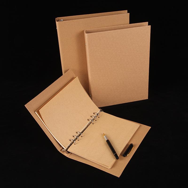 Retro Kraft Paper A4/A5 Ring Binder DIY Photo Album & Notebook Cover
