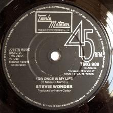 7inch Record STEVIE WONDER - For Once In My Life / I Was Made To TMG989 Tamla Motown 1985 UK Soul/Funk Used