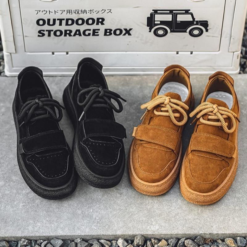 Fashion Men's Retro Casual Shoes 2025 Spring New Fashion Trend Versatile Comfortable Thick Sole Sport Low Top Non slip Platform sneakers