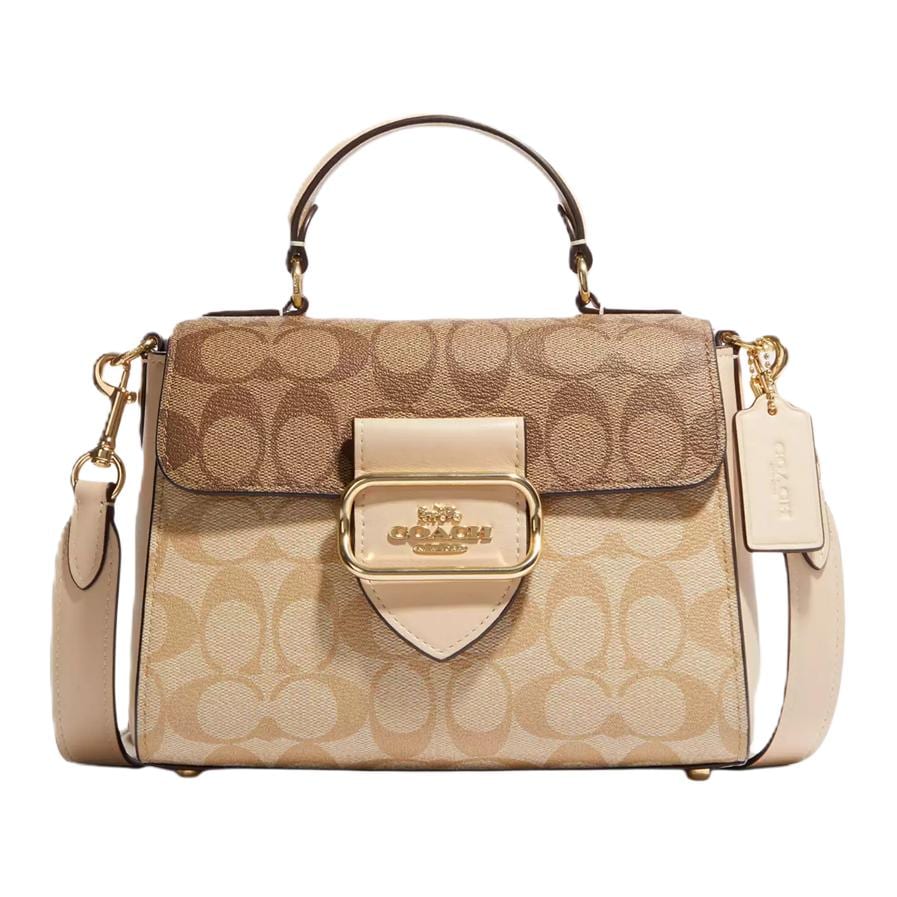 Coach Morgan 21 Top Handle Satchel In Blocked Signature Canvas CH314-IMOT4