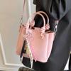 Trendy new products niche simplicity high sense Korean version sweet portable bucket bag versatile commuter foreign style messenger women's bag
