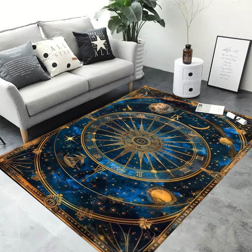 Luxury Gold Frame Fire Dragon Carpet Rugs Living Room Washroom Floor Mat Rug Dining Room Home Accessories Anime Rug