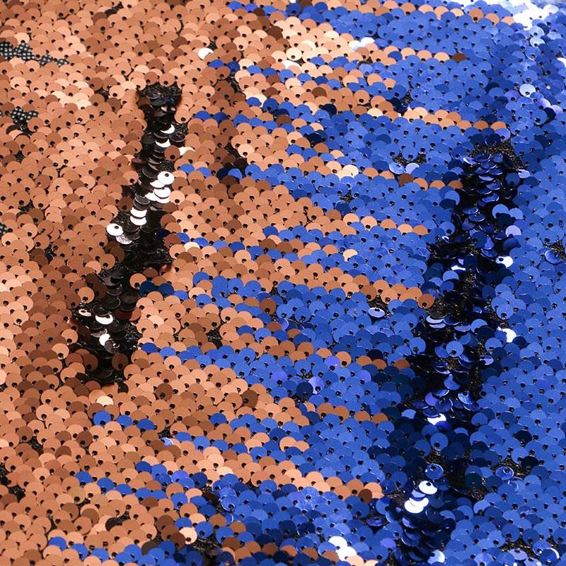 Tessuto Paillettes Bicolore Creativo per Abbigliamento Parete Graffiti Sfondo Tessuto Materiale da Cucito Fai da Te per Designer Vendita all'Ingrosso