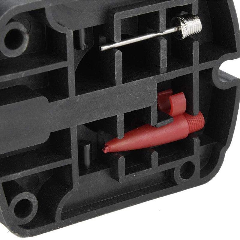 1Set Compact Bike Foot Pump Heavy Duty Metal Build Multi-Use for Tires Balls Motorcycles Portable Inflation Tool Red with