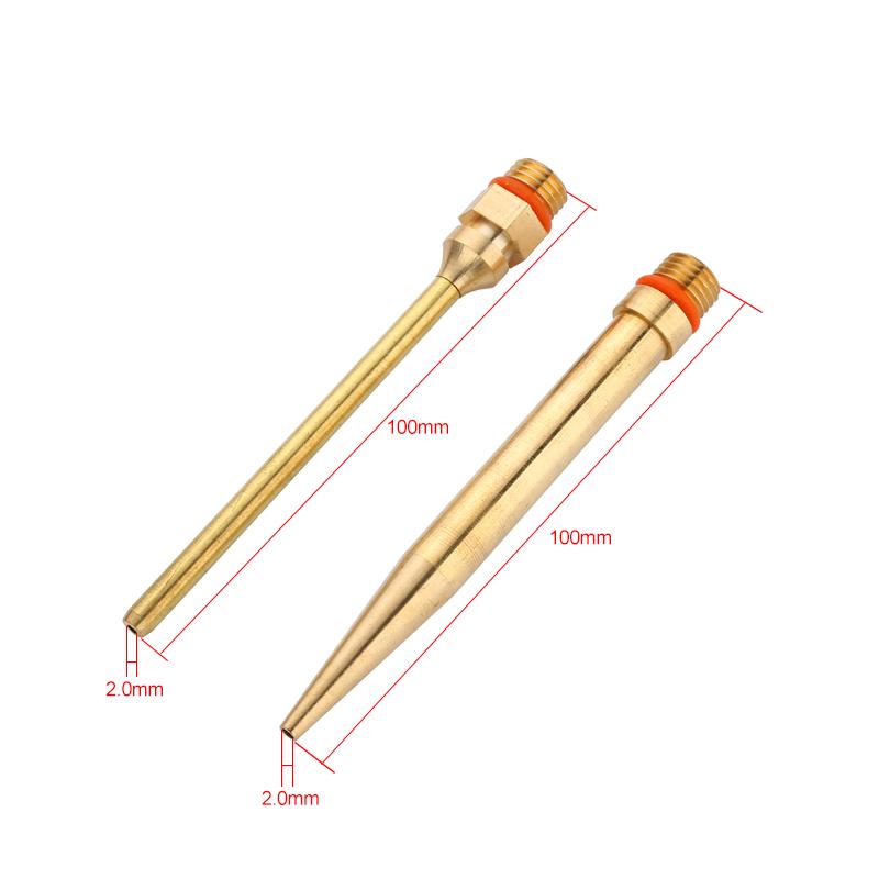 Hot Melt Glue Gun Nozzle Pure Copper Long Short Large Small-bore Diameter 2.0x100mm 2.0x70mm 3.0x50mm 2.0x50mm Glue Gun Mouth