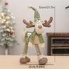 Retractable Reindeer Doll Long Legs Festive Decorative Christmas Decor Stuffed Reindeer Doll Ornament For Window Party Hotel