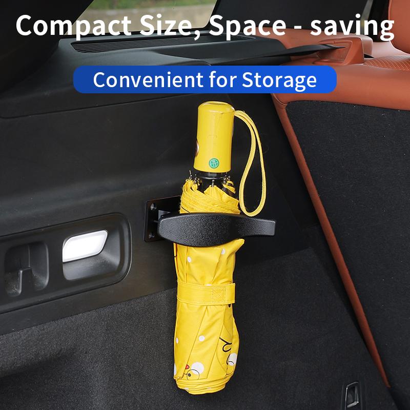 Car Umbrella Holder, Rear Trunk Mounting Clip, Multi-functional In-Car Umbrella Organizer, Universal for Family Vehicles