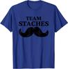 Team Staches Team Lashes Gender Reveal for Party T-Shirt