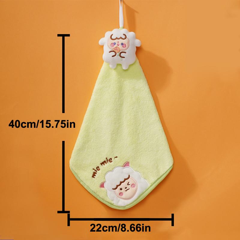 Animal Patterneds Kids Hand Towels Soft Corals Velvets Highly Absorbent Fast Drying For Kitchens And Bathrooms