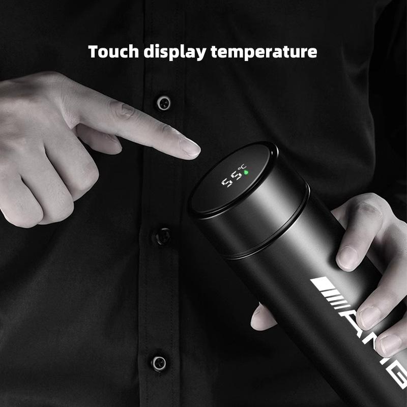 500ML Car Vacuum Mug 304 Stainless Steel Thermos Flask For Mercedes Benz AMG GLE GLS CLA CLE GLC CLS GLA W223 Tire Valve Cap PP70