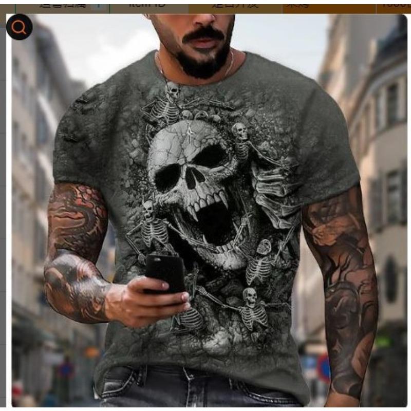 

Новая мужская и подростковая футболка с 3D-принтом животных, хип-хоп, с надписью, мужская прямая свободная футболка с коротким рукавом 6XL