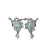 New Butterfly Language Niche Dripping Oil High-End Butterfly Opening Adjustable Ring Light Luxury Enamel Personalized Jewelry Women'S Tide