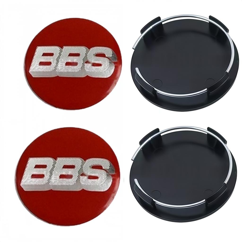 4 Pezzi 65mm Emblema Logo BBS Distintivo Tappi Centrali Ruota Auto Copriruota Cerchioni Coprimozzo Auto