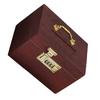 Vintage Wood Treasure Money Bank Coin Bank with Lock Security Code Money Box Treasure Box for Children
