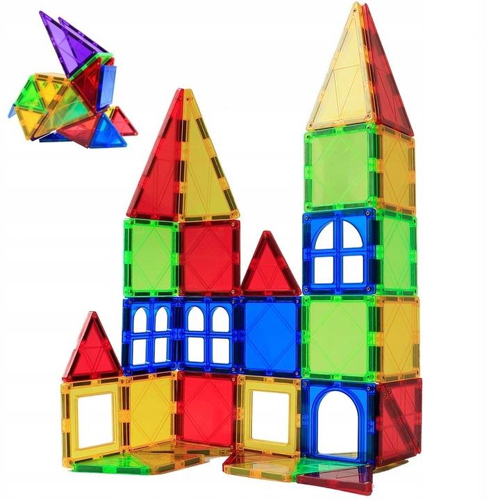 3D Magnetic Building Blocks Educational Constructions 45-Piece Puzzle for Children
