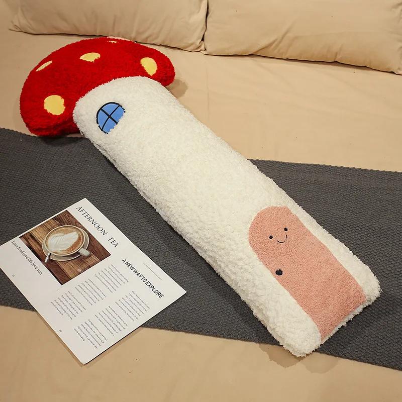 Funny Cartoon Mushroom House Plush Toys Stuffed Cozy Colorful Mushroom Throw Pillow Creative Home Decor Lovely Xmas Gift
