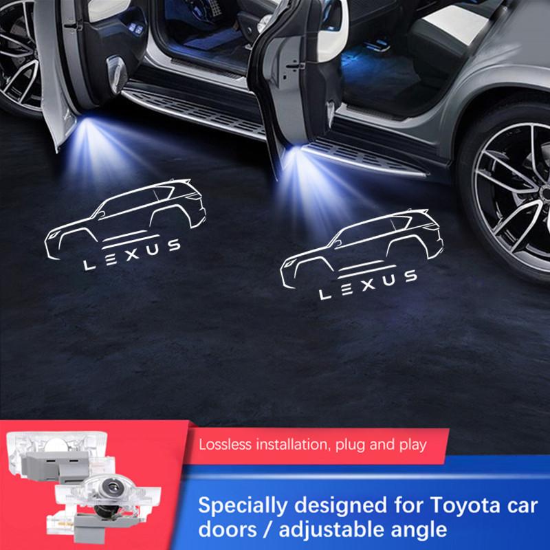 LED Car Door Ghost Shadow Lamp Logo Projector Welcome Light Accessories For LEXUS ES LS IS IF LX RX GS GX HS NX LM LC LF RZ RC