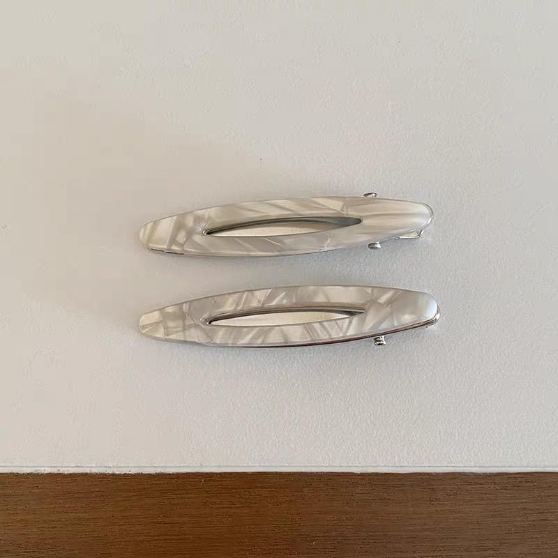 2 Stück/Set Acetat Haarspangen Ausgehöhlte Ovale Geometrische Haarspangen Seitliche Spangen Haarnadel Damen Haaraccessoires