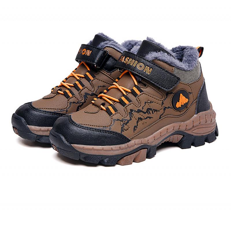 Boys' Non-Slip Winter Hiking Boots - Warm Outdoor Sports Footwear for Kids