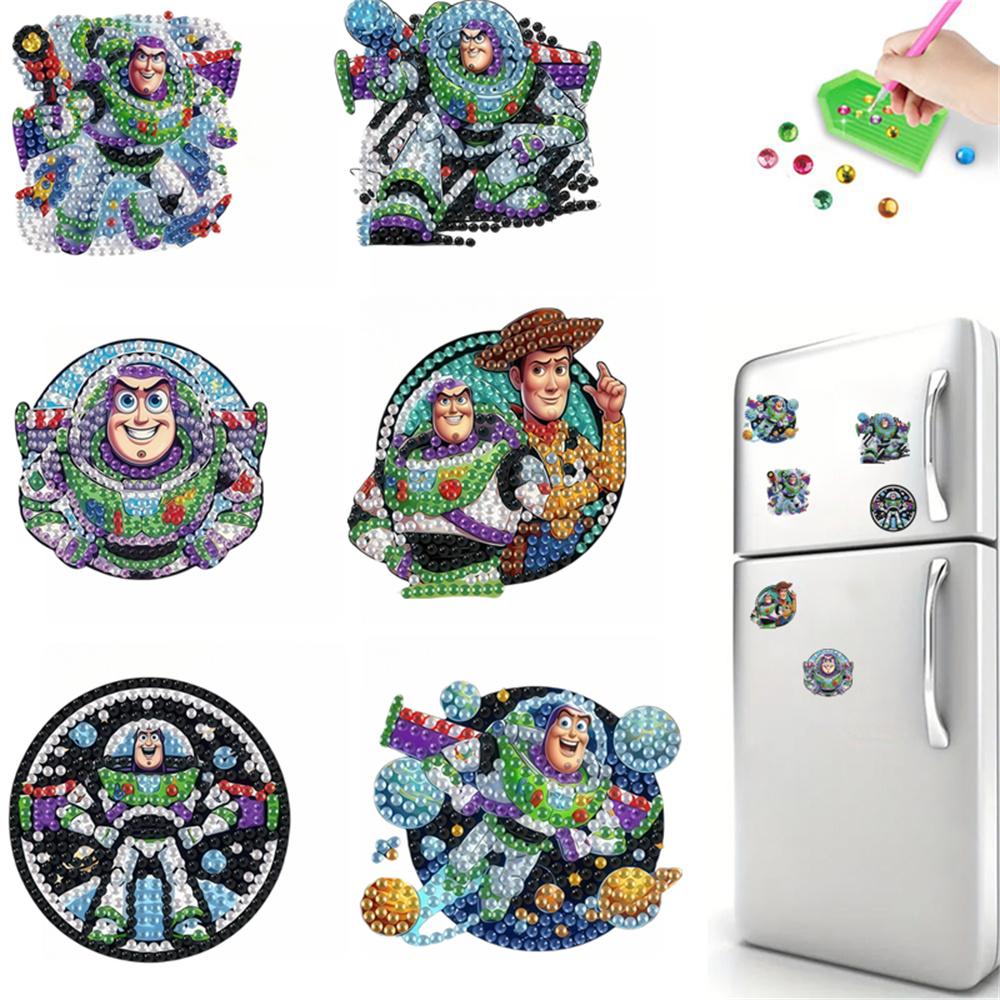 6Pcs Skull Series Diamond Art Fridge Magnet Diamond Painting Refrigerator Magnet Diamond Painting Fridge Magnet for Adults Beginners