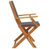 Garden Chairs 2 pcs Anthracite Solid Acacia Wood & Fabric
