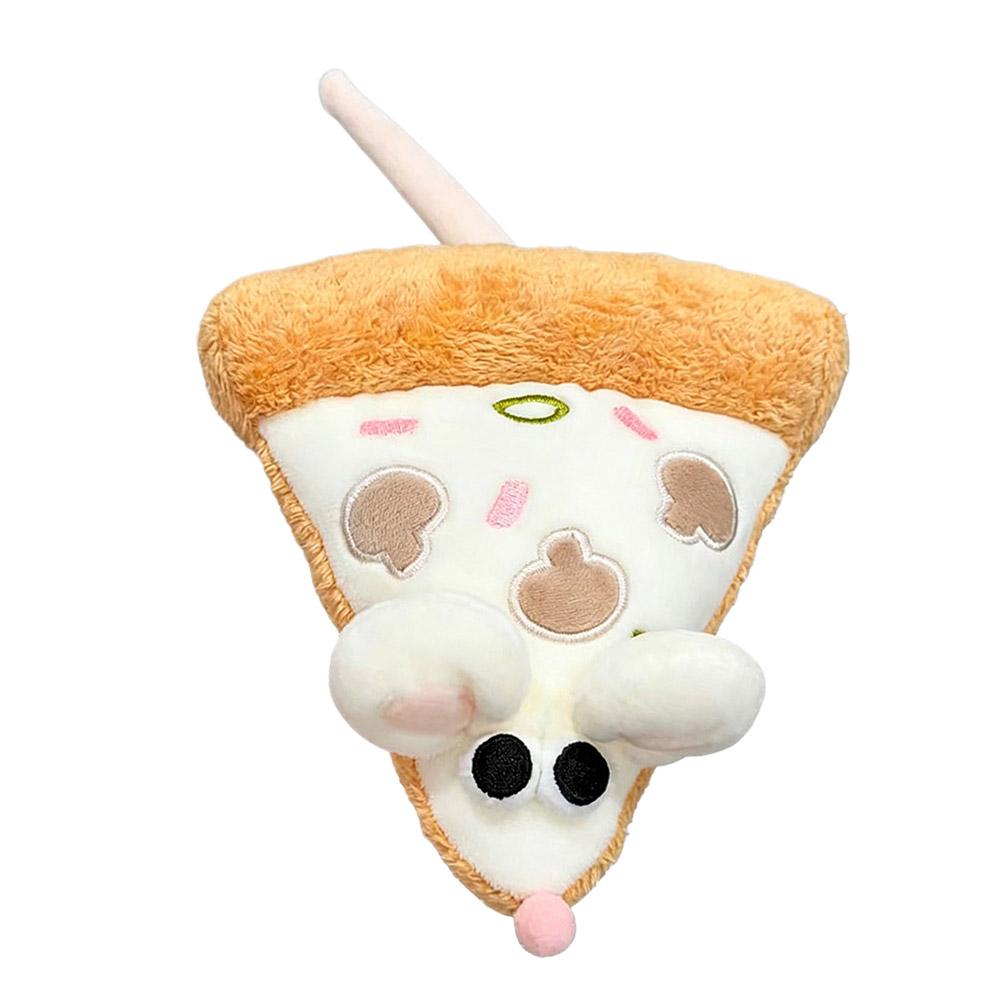 Tas Hanger Pizza Muis Pluche Sleutelhanger Kawaii Voedsel Hanger Portemonnee Accessoire Rugzak Hangend Ornament Schattig Cadeau Voor Vrienden