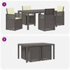 Garden Dining Set 5 pcs Light Grey and Cream PP