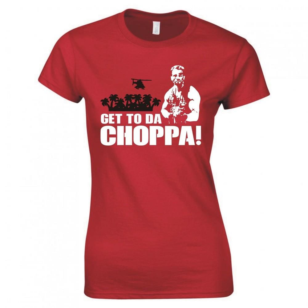 Inspired By Predator Get To Da Choppa Skinny Fit TShirt S