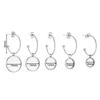 10 Stück Edelstahl C-förmige Ohrhaken Ohrringe Leere Cabochon-Basis, Passend für 8-16mm Glascabochons