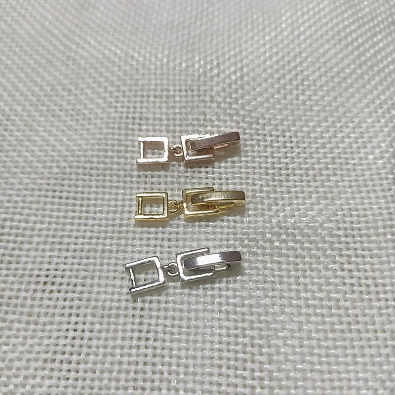 Polert Gullbelagt Armbånd Halskjede Forlenger Lås - 2cm