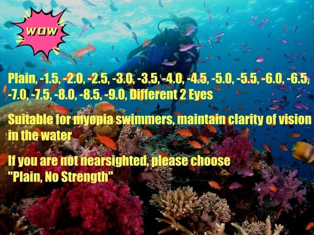 WOWDECOR Snorkel Mask with Prescription Swimming and Prescription Lenses for Diving Mask for Men and Adults and Children Lenses, Goggles, Myopia,