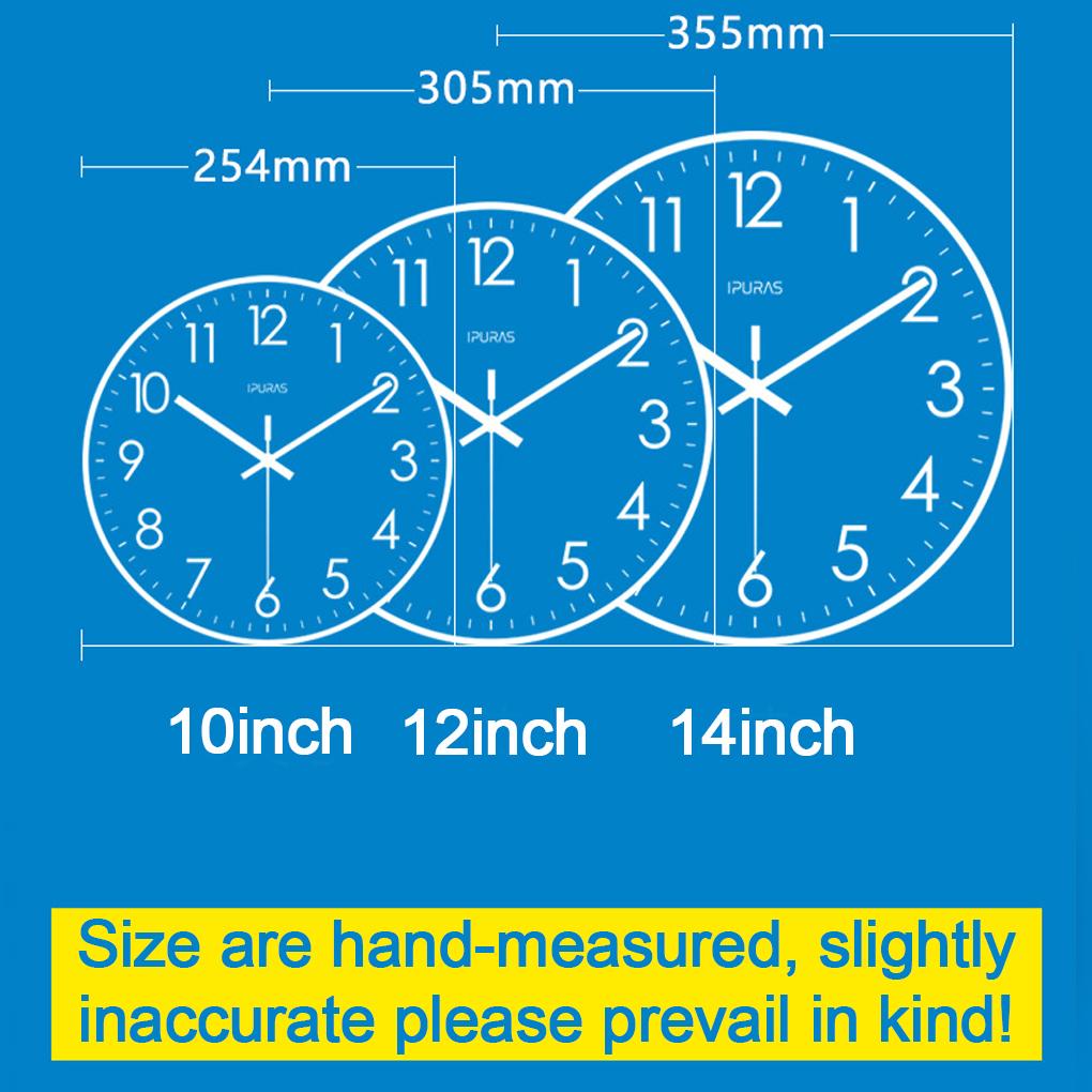 Round Silent Wall Clock For Living Room Decor Multi-functional Week And Calendar Display Clocks Wall