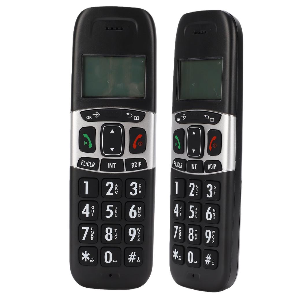 Schnurloses Telefon für Zuhause DECT6.0 Vollduplex-Freisprecheinrichtung 3-Wege-Gespräche 2 Mobilteile Schnurloses Telefon