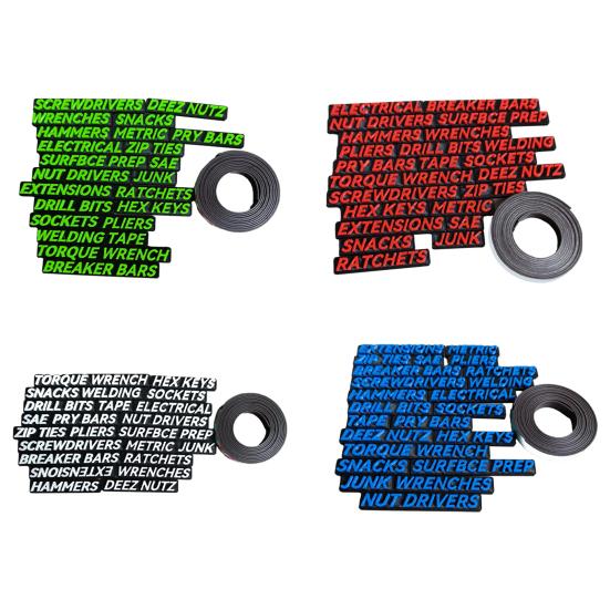 1 Set Toolbox Drawer Tags 3D Magnetic Tool Chest Organizer Labels Reusable Easy To Read Printing Mini Toolbox Drawers Organization Stickers