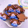 10 STÜCKE Kawaii Harz Bunt 3D Cartoon Blume Schleife Mädchen Flache Rückseite Stein Figuren Scrapbook DIY Schlüsselanhänger Dekor Zubehör
