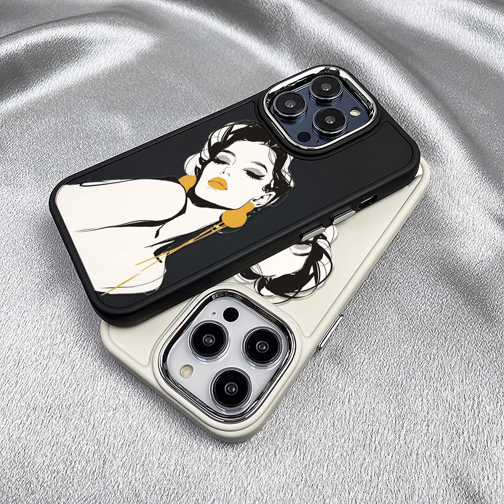 Sexy Girl Skin Friendly Feel Phone Case For Iphone16 16pro 15 14promax 13pro 12 11pro 7 8plus XR XS Soft Shell