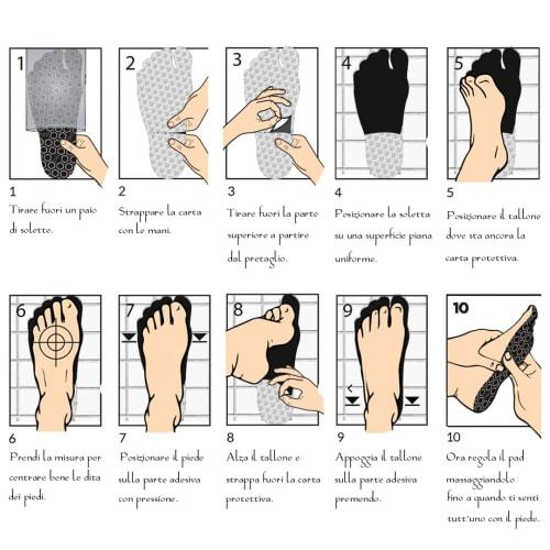 NAKEFIT Naked Fit Foot Adhesive Sandal and Barefoot Stickers for Pool, Beach, and Fall Prevention (3 Pairs Per Pack)